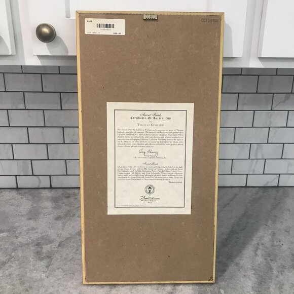 Vintage Thomas Kinkade Hope Lighthouse Accent Print Framed Matted COA Art 2000 - Picture 6 of 13